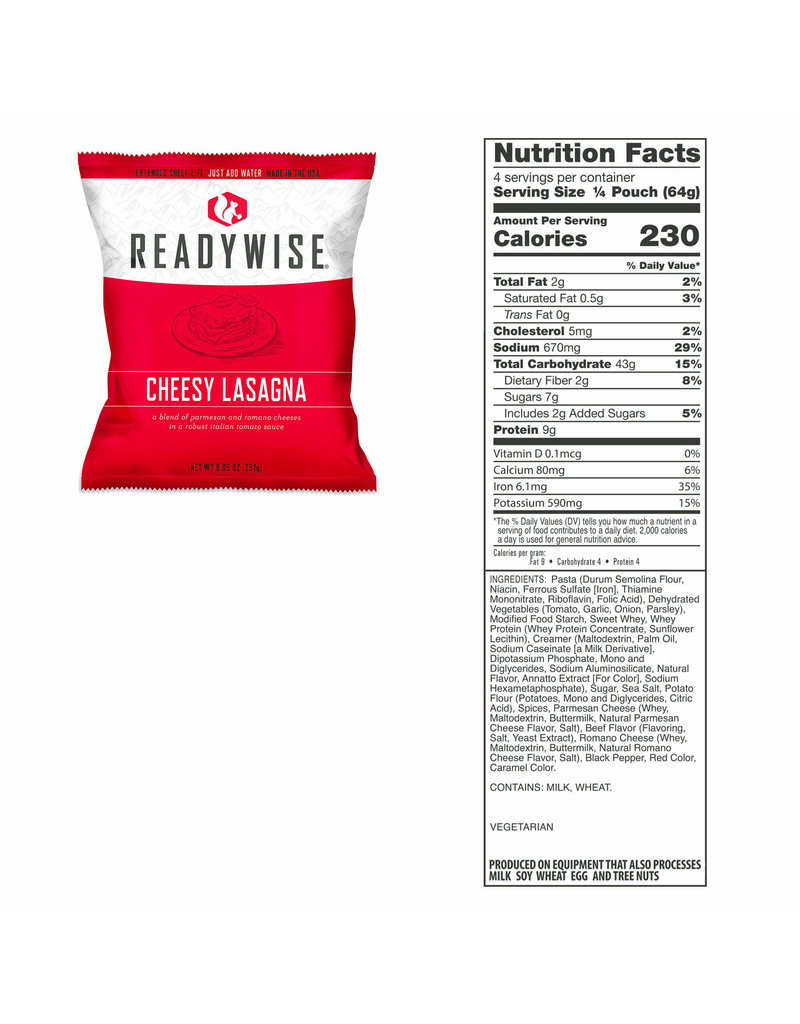 ReadyWise 120 Serving Emergency Food Supply (RW01-120)