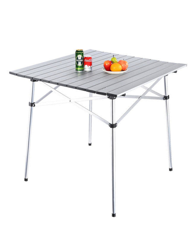 Table de camping pliable en aluminium 72x65x51cm