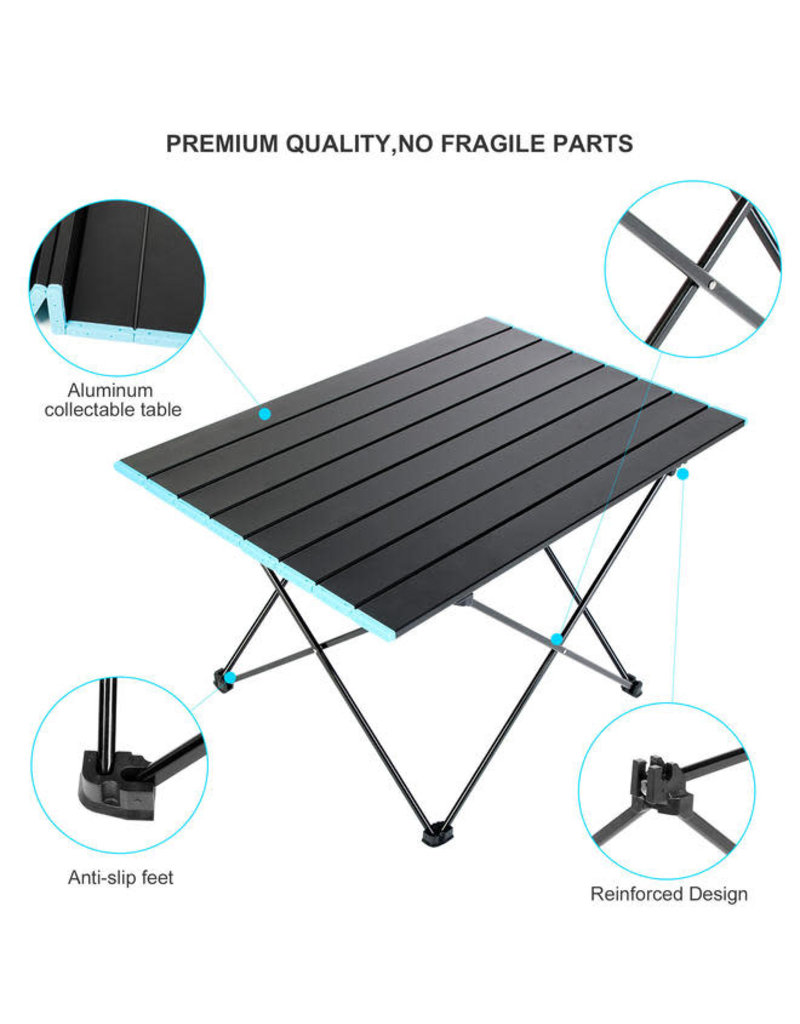 PHAT Ultralight Aluminum Folding Camping Table (Large) 27" X 18" X 16" (PT-YYZ04L)