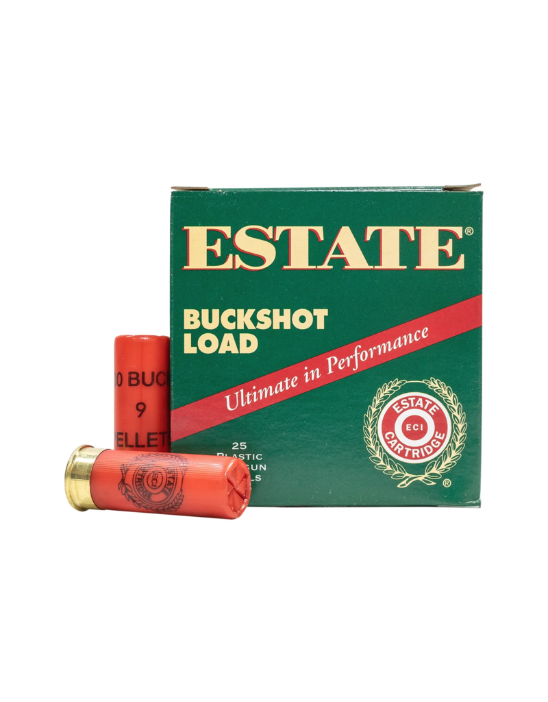 Estate Federal Estate - 12GA, 2-3/4", 00 Buck, Box of 25 (HV12BK25-00)