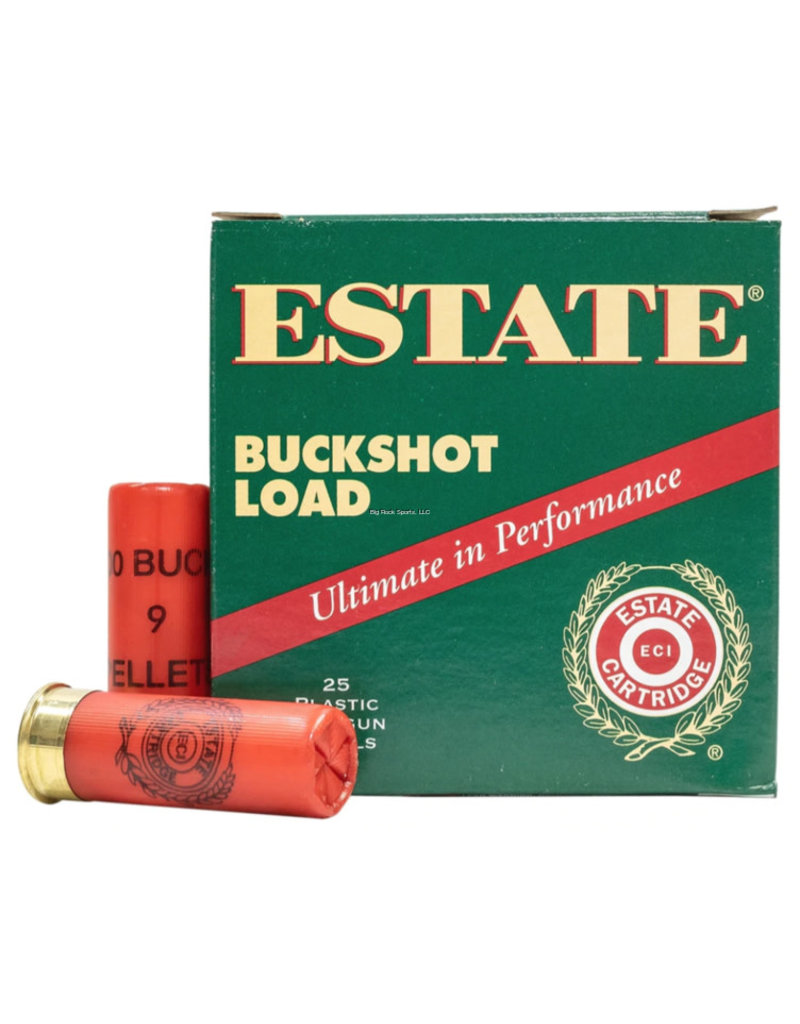 Estate Federal Estate - 12GA, 2-3/4", 00 Buck, Box of 25 (HV12BK25-00)