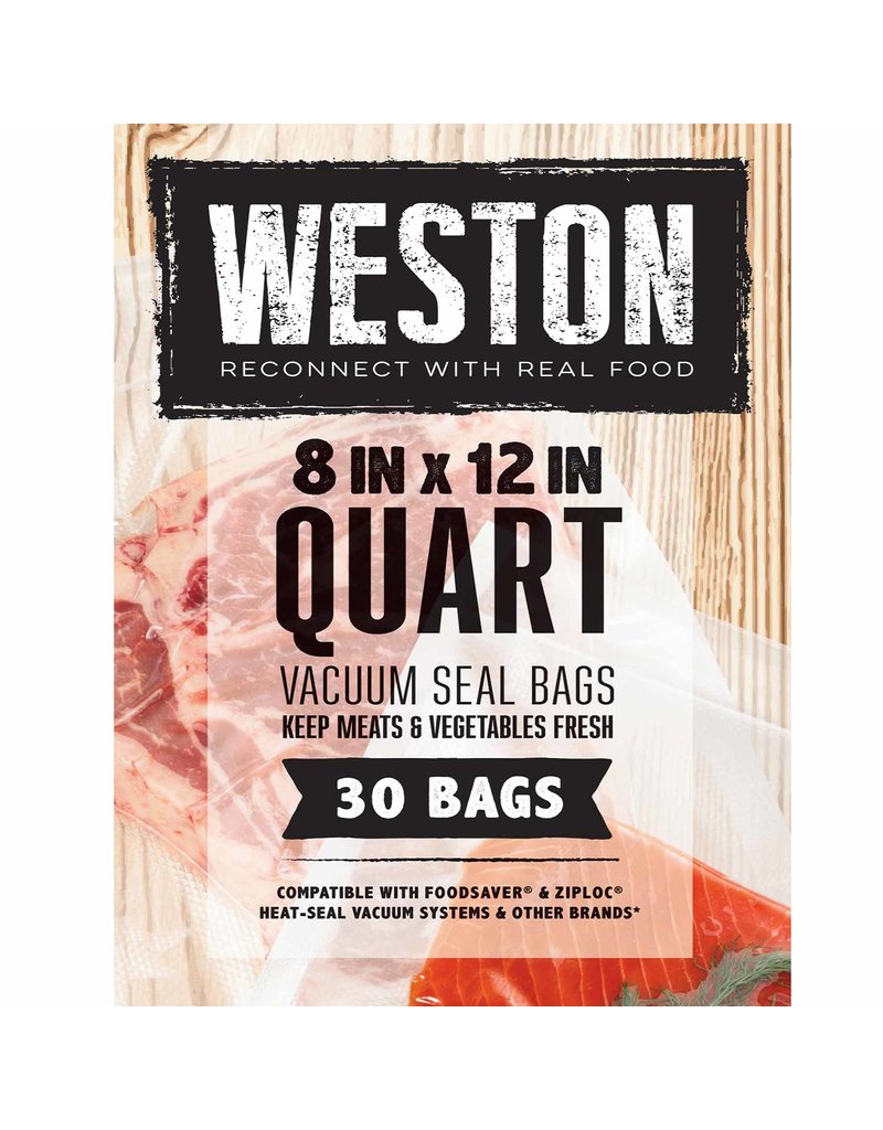 Weston Quart 8" X 12" Vacuum Bags - 30 Count (30-0111-W)