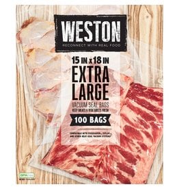 Weston Extra Large 15 X 18 Vacuum Bags - 100 Count (30-0105-W)