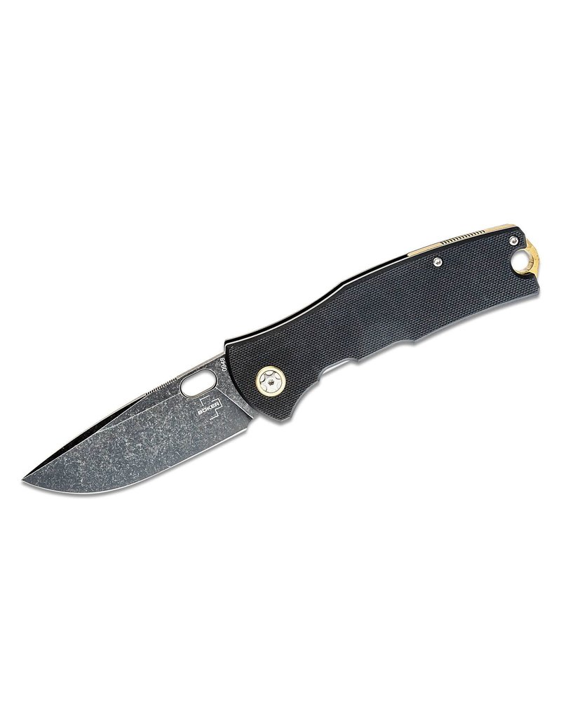 Boker Plus Fieldfolder - 3.41" Black D2 Stonewashed Edge, Black G10 Handles (01BO375)