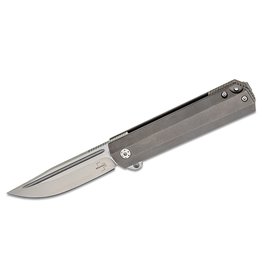 Boker Plus Cataclyst - 2.99" Satin D2 Plain Edge, Gray Titanium Handles (01BO640)