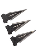 Condor Tool & Knife Saighead Arrowhead Set, Three 420HC Stainless Arrowheads, Ballistic Nylon Sheath (63844)