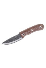 Condor Tool & Knife Mountain Pass Carry  - 3.52" Black 440C Plain Edge, Micarta Handles, Welted Leather Sheath (62741)