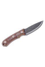 Condor Tool & Knife Mountain Pass Carry  - 3.52" Black 440C Plain Edge, Micarta Handles, Welted Leather Sheath (62741)