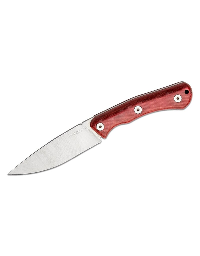 Condor Tool & Knife Sport X.E.R.O. Campfire - 4.29" Satin 14C28N Plain Edge, Red Micarta Handles, Kydex Sheath (62756)