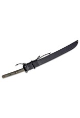 Condor Tool & Knife Tactana Sword - 20.88" Black 1075 Carbon Steel Plain Edge, Micarta Handles, Leather Sheath (61303)