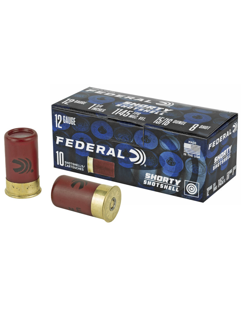 Federal Shorty Shortshells - 12GA, 1-3/4", #8, Box of 10 (SH1298)