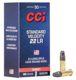 CCI Standard Velocity - .22LR, 40gr., LRN, Box of 50 (35)