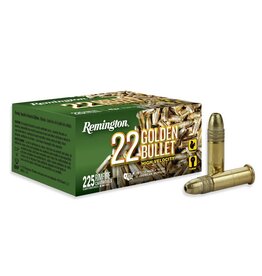 Remington Golden Bullet, .22LR, 36 GR, Plated HP, 225 Round Box (21229)