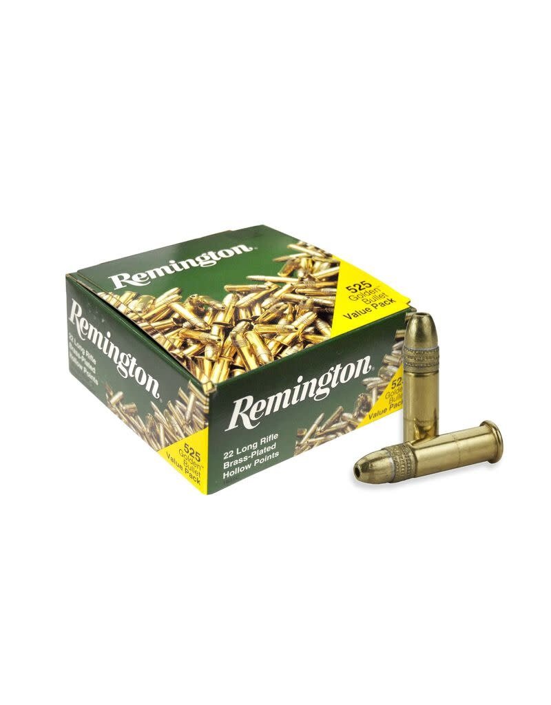 Remington Golden Bullet, .22LR, 36 GR, Plated HP, 525 Round Box (21250)