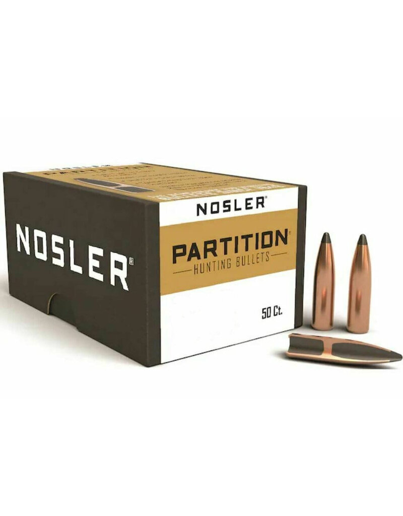 Nosler Partition Bullets - 30 Cal, 165gr., .308", Spitzer , Box of 50 (16330)