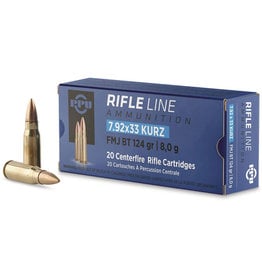 PPU Prvi Partizan - 7.92x33mm Kurz, 124gr, FMJ, Box of 20 (A424)