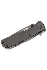 SOG Twitch II Assisted - 2.65" Black TiNi Plain Edge, AUS8, Aluminum (TWI12-CP)