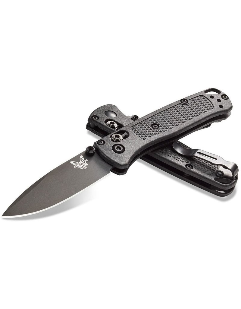 Benchmade Mini Bugout CF-Elite - 2.82" Black DLC Plain Blade, S30V, Graphite Black CF-Elite Handles (533BK-2)