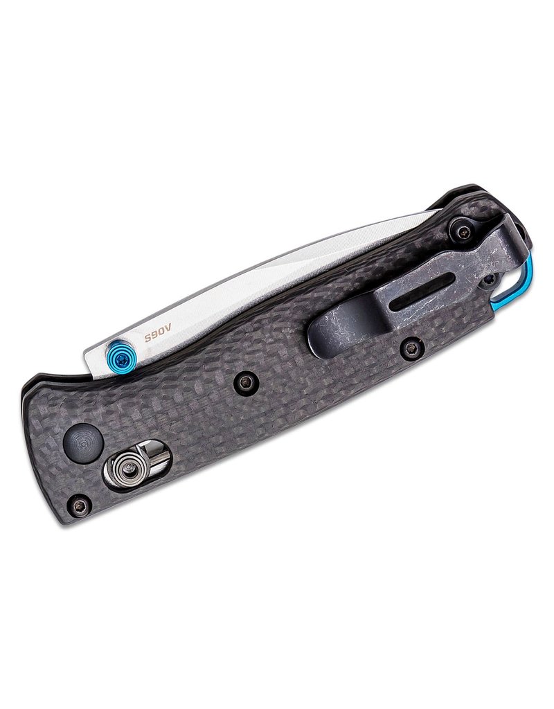 Benchmade Mini Bugout - 2.82" Satin Plain Blade, S90V, Carbon Fiber Handles (533-3)