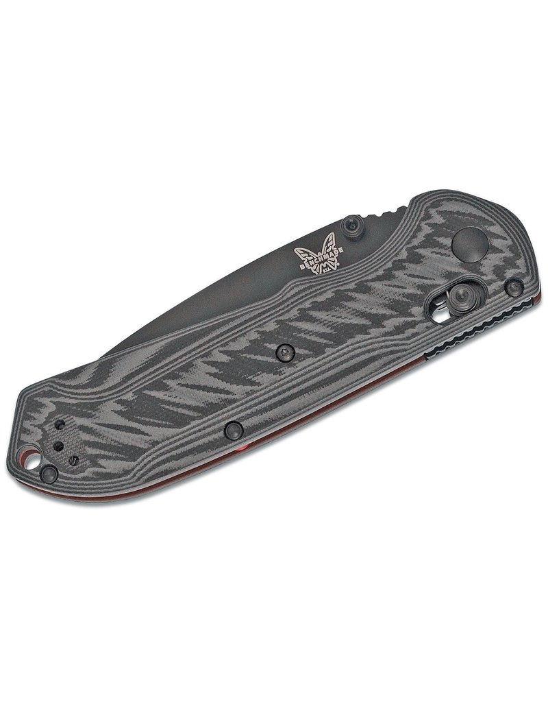 Benchmade Freek - 3.6" Black Cerakoted Plain Blade, CPM-M4 , Black/Gray G10 Handles (560BK-1)