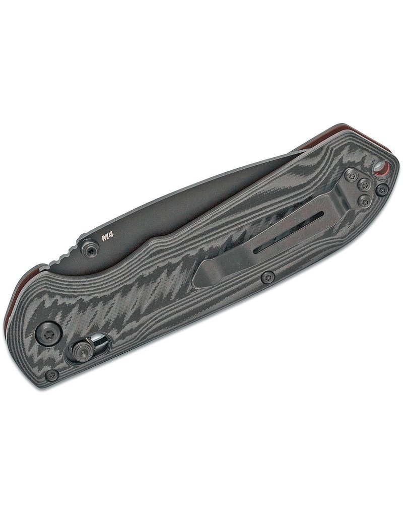 Benchmade Freek - 3.6" Black Cerakoted Plain Blade, CPM-M4 , Black/Gray G10 Handles (560BK-1)