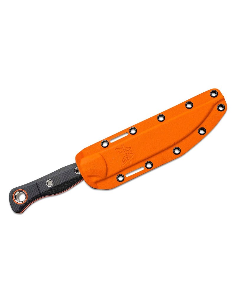 Benchmade Hunt Meatcrafter 2 - 6.08"  Orange Cerakoted Trailing Point, CPM-S45VN, Carbon Fiber Handles (15500OR-2)