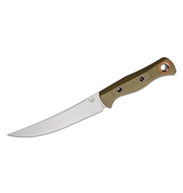 Benchmade Hunt Meatcrafter - 6.08"  Stonewashed Trailing Point, CPM-S45VN, OD Green G10 Handles (15500-3)
