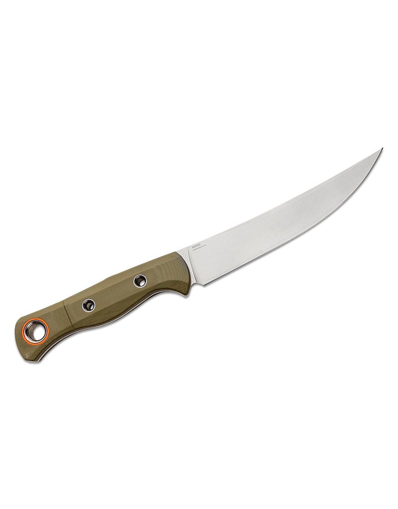 Benchmade Hunt Meatcrafter - 6.08"  Stonewashed Trailing Point, CPM-S45VN, OD Green G10 Handles (15500-3)