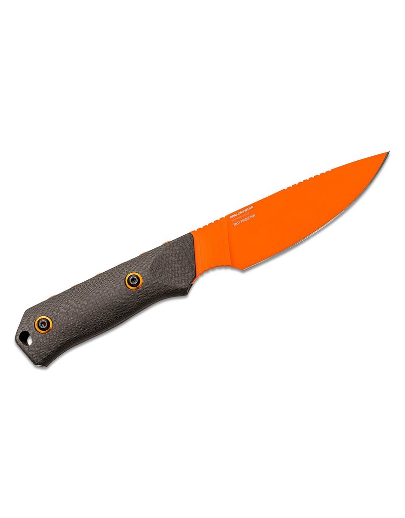 Benchmade Raghorn - 4.64" Orange Cerakoted Drop Point, CPM-CruWear, Carbon Fiber Handles (15600OR)
