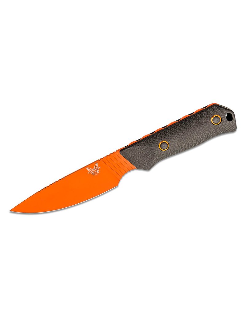 Benchmade Raghorn - 4.64" Orange Cerakoted Drop Point, CPM-CruWear, Carbon Fiber Handles (15600OR)