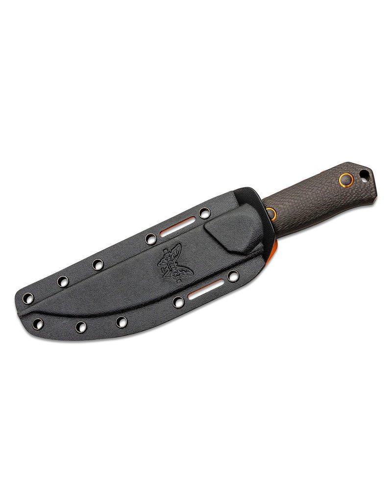 Benchmade Raghorn - 4.64" Orange Cerakoted Drop Point, CPM-CruWear, Carbon Fiber Handles (15600OR)