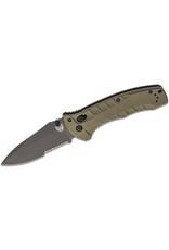 Benchmade Turret - 3.7" Black Combo Blade, S30V, Olive Drab G10 Handles (980SBK)