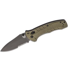 Benchmade Turret - 3.7" Black Combo Blade, S30V, Olive Drab G10 Handles (980SBK)