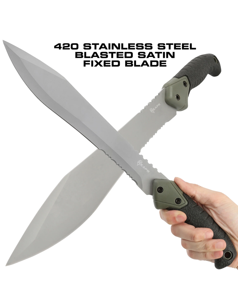 REAPR TAC Jungle Knife - 11" Satin Plain Blade, 440C,  Ballistic Nylon Sheath (11006)