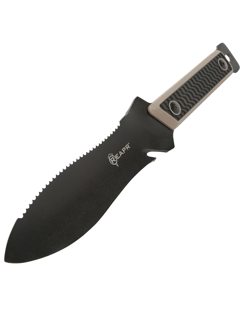 REAPR Versa Hori Hori - 6.5" Black Dual Sided Edge, 440C, Ballistic Nylon Sheath (11017)