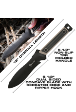 REAPR Versa Hori Hori - 6.5" Black Dual Sided Edge, 440C, Ballistic Nylon Sheath (11017)