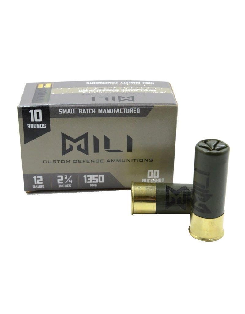 MILI Defense Buckshot - 12GA, 2-3/4", 00 Buck, Box of 10 (M12-00-BUCK)