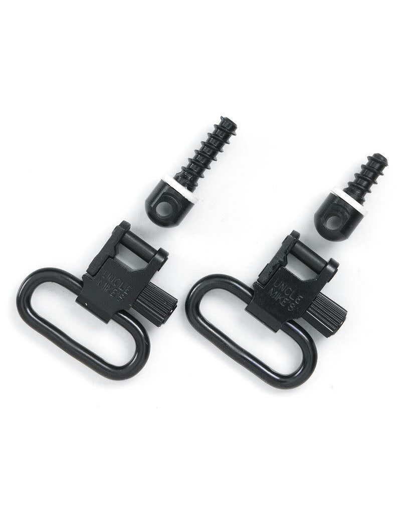 Uncle Mike's Uncle Mike's - Quick Detach Sling Swivels, 1", Wood Screw, Blued (13112)