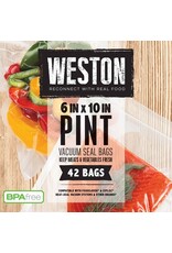 Weston Pint 6" X 10" Vacuum Bags - 42 Count (30-0112-W)