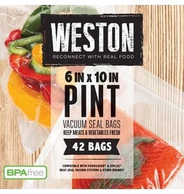 Weston Pint 6" X 10" Vacuum Bags - 42 Count (30-0112-W)