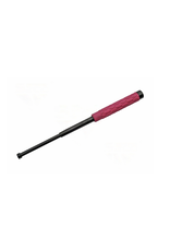 Kwik Force - 16" Pink Solid Steel Expandable Baton, Nylon Pouch (220051-16)
