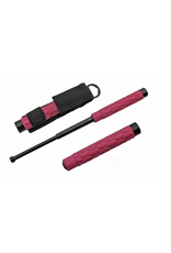 Kwik Force - 16" Pink Solid Steel Expandable Baton, Nylon Pouch (220051-16)