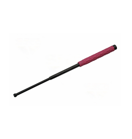 Kwik Force - 21" Pink Solid Steel Expandable Baton, Nylon Pouch (220051-21)