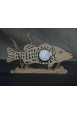 Handcarved Wooden Fish Clock