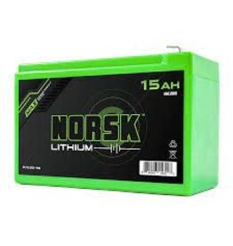 Norsk Lithium Ion Battery - 15Ah, 11.1V, Green, LED Indicator,  Dual USB (20-115)