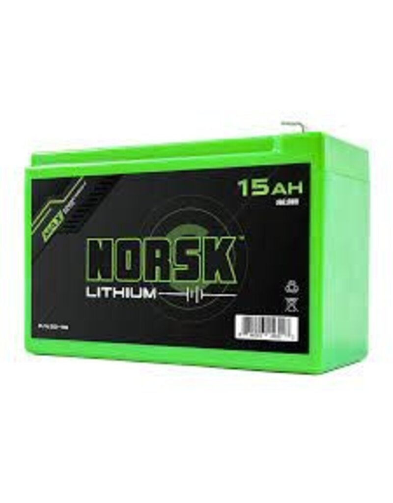 Norsk Lithium Ion Battery - 15Ah, 11.1V, Green, LED Indicator,  Dual USB (20-115)