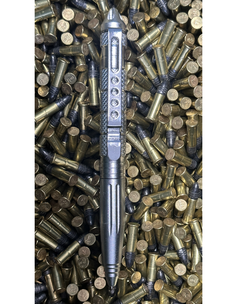 Tundra Supply Tactical Pen, Silver - Black Ink, Medium Point (TUN-TACPEN-BLK-SILVER)