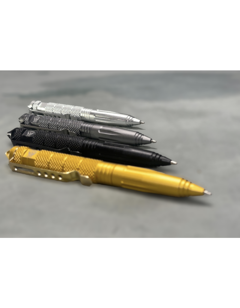 Tundra Supply Tactical Pen, Silver - Black Ink, Medium Point (TUN-TACPEN-BLK-SILVER)