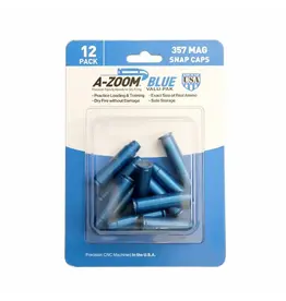 A-Zoom Snap Caps - 357 Mag, Blue, Pack of 12 (16319)