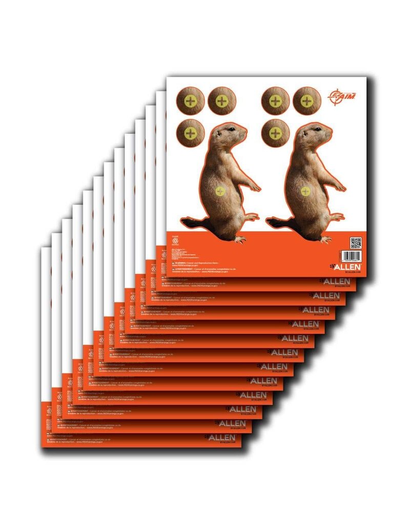 Allen EZ Aim - Prairie Dog Target, 8"x8", Pack of 13 (15210)